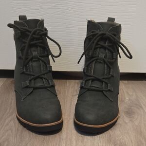 Women's Dark Green Ankle Boots